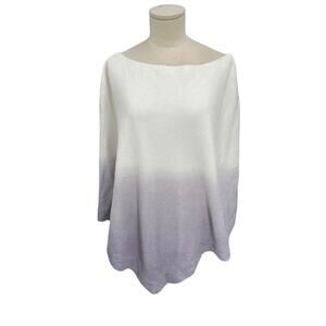 NWT Barefoot Dreams Cozychic Ultra lite Ocean Breeze Poncho Ombré Soft Violet OS